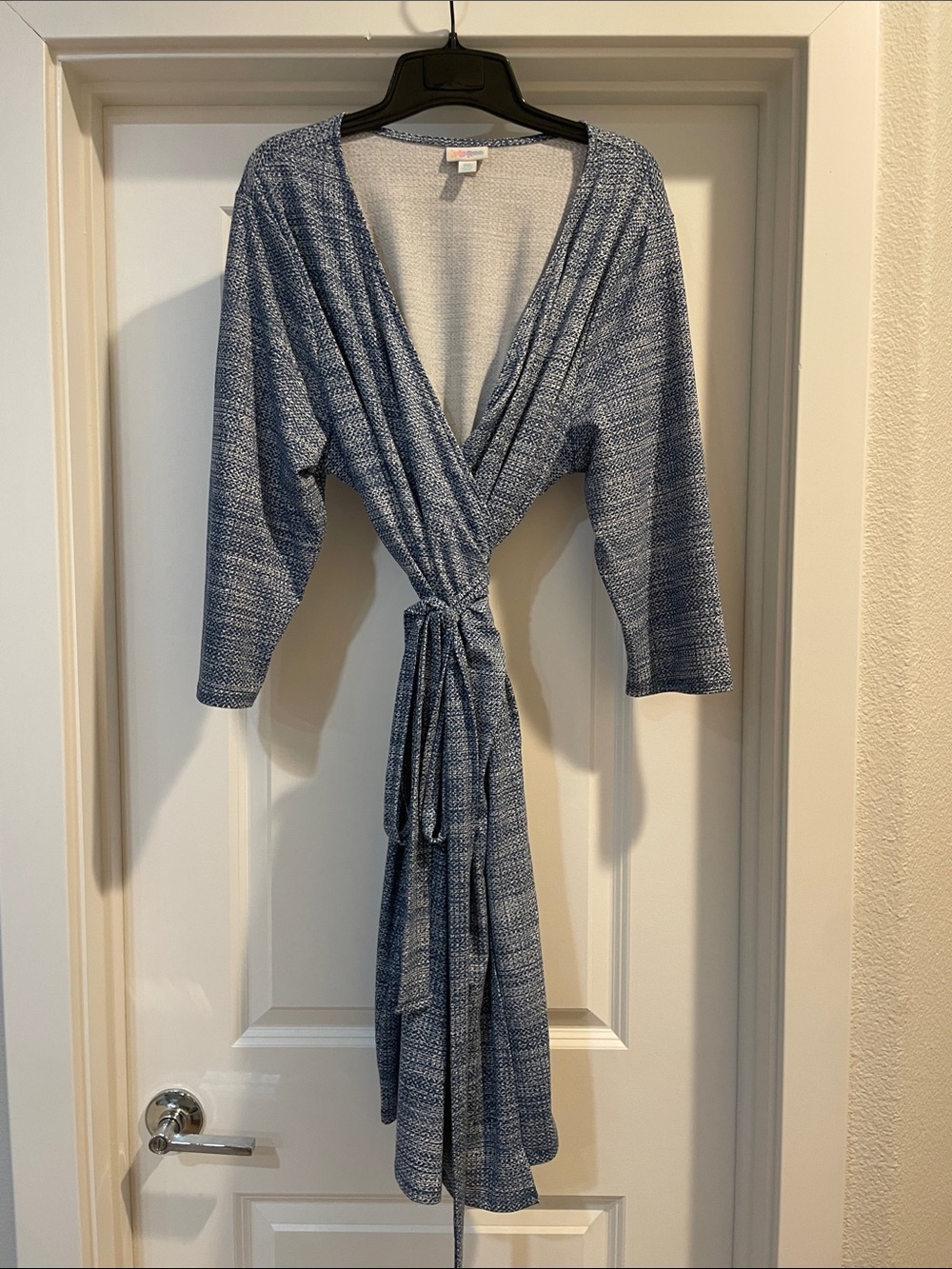 LuLaRoe Blue Knit Wrap Robe